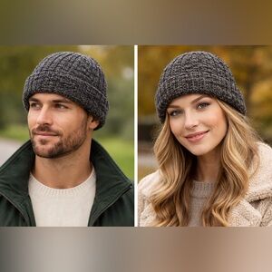 Handmade Chunky wool blend crochet Beanie